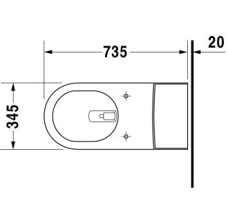 A thumbnail of the Duravit 016301 Technical Drawing 1