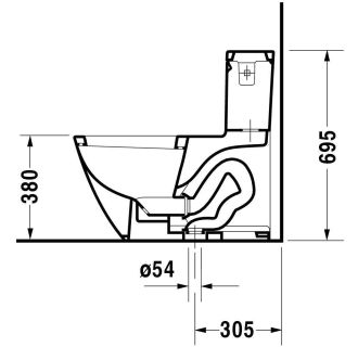 A thumbnail of the Duravit 016301 Technical Drawing 2