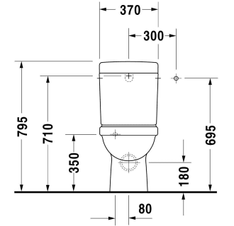 A thumbnail of the Duravit 017009 Technical Drawing 3
