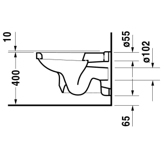A thumbnail of the Duravit 018209 Technical Drawing 2