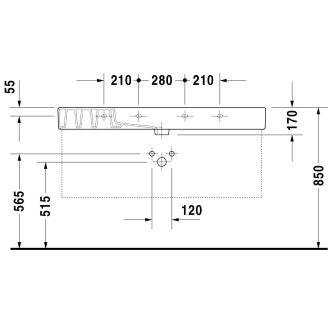 A thumbnail of the Duravit 032912 Technical Drawing 3