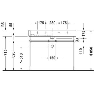 A thumbnail of the Duravit 003067 Technical Drawing 1