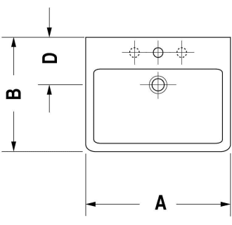 A thumbnail of the Duravit 045460 Technical Drawing 3