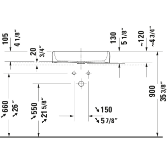 A thumbnail of the Duravit 238360-0HOLE Alternate Image