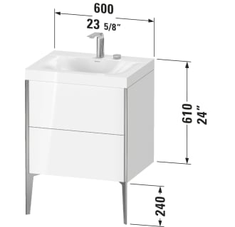 A thumbnail of the Duravit XV4709P-0HOLE Alternate view