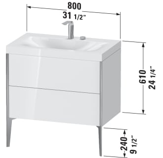 A thumbnail of the Duravit XV4710P-0HOLE Alternate view