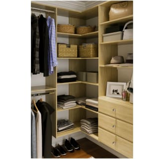 114 Inch Wide Ultimate Corner Closet Organizer System, Honey Blonde