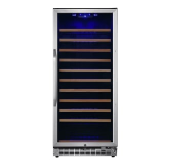 24 Inch Wide 111 Bottle Capacity Free Standing Single Zone Wine Cooler with Even Cooling Technology