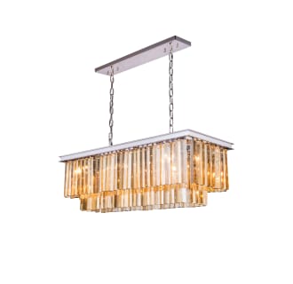 A thumbnail of the Elegant Lighting 1202D40 Pictured in Polished Nickel with Golden Teak Crystal