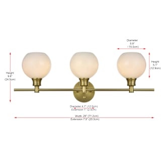 A thumbnail of the Elegant Lighting LD2319 Alternate Image