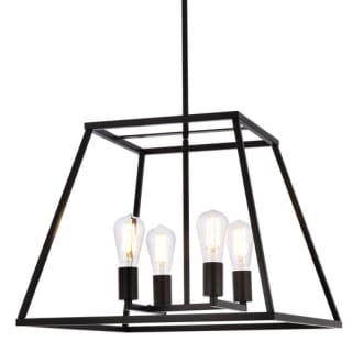 Elegant Lighting LD720D20BRK Black / Brass Declan 4 Light 20