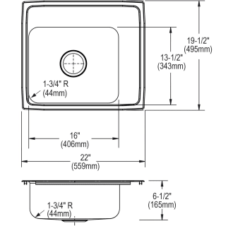 A thumbnail of the Elkay DRKADQ222065R Elkay-DRKADQ222065R-Specification Image