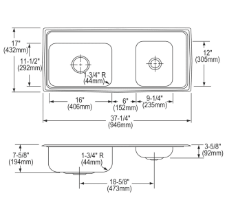 A thumbnail of the Elkay DRKRQ3717R4 Elkay-DRKRQ3717R4-Specification Image