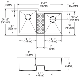 A thumbnail of the Elkay EFULB361810CDBR Elkay-EFULB361810CDBR-Specification Image
