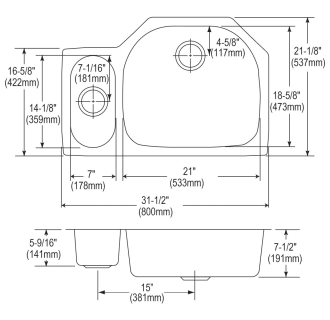 A thumbnail of the Elkay ELUH3221LDBG Elkay-ELUH3221LDBG-Specification Image