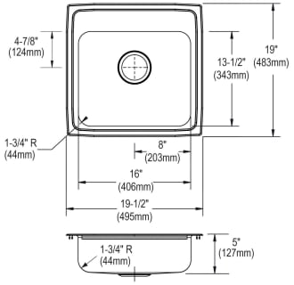 A thumbnail of the Elkay LRAD191950-CU Elkay-LRAD191950-CU-Specification Image