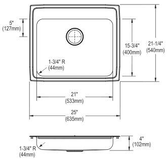 A thumbnail of the Elkay LRAD252140-CU Elkay-LRAD252140-CU-Specification Image