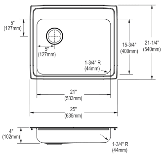 A thumbnail of the Elkay LRAD252140L Elkay-LRAD252140L-Specification Image
