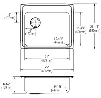 A thumbnail of the Elkay LRAD252165L Elkay-LRAD252165L-Specification Image