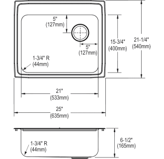 A thumbnail of the Elkay LRAD252165R Elkay-LRAD252165R-Specification Image