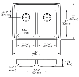 A thumbnail of the Elkay LRAD292245 Elkay-LRAD292245-Specification Image