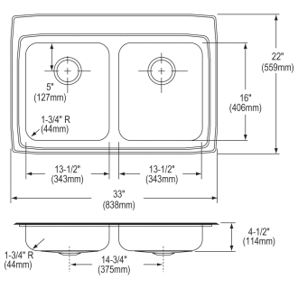 A thumbnail of the Elkay LRAD332245 Elkay-LRAD332245-Specification Image