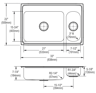 A thumbnail of the Elkay PSMR3322R Elkay-PSMR3322R-Specification Image