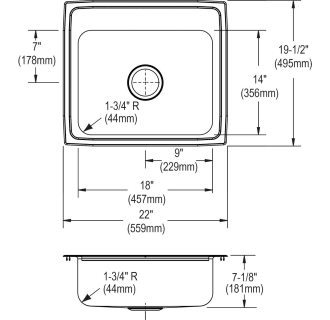 A thumbnail of the Elkay PSRQ2219 Elkay-PSRQ2219-Specification Image