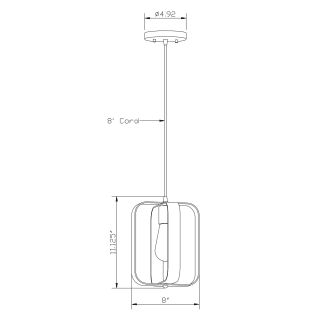 A thumbnail of the Forte Lighting 2640-01 Forte Lighting-2640-01-Line Drawing