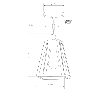 A thumbnail of the Forte Lighting 2651-01 Forte Lighting-2651-01-Line Drawing