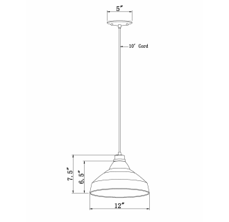 A thumbnail of the Forte Lighting 2672-01 Forte Lighting-2672-01-Line Drawing