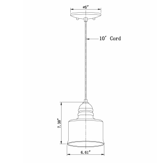 A thumbnail of the Forte Lighting 2680-01 Forte Lighting-2680-01-Line Drawing