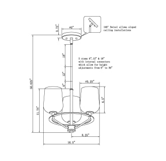 A thumbnail of the Forte Lighting 2726-03 Line Drawing