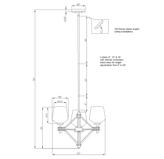 A thumbnail of the Forte Lighting 2743-03 Line Drawing