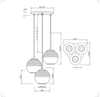 A thumbnail of the Forte Lighting 2757-03 Line Drawing