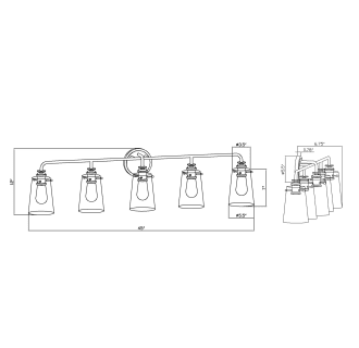 A thumbnail of the Forte Lighting 5118-05 Line Drawing