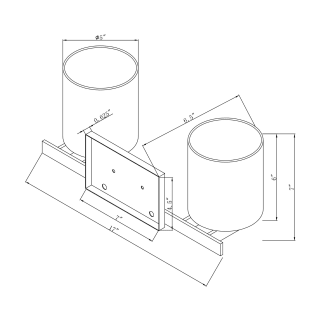 A thumbnail of the Forte Lighting 5146-02 Line Drawing