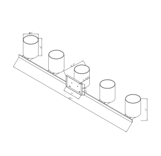 A thumbnail of the Forte Lighting 5146-05 Line Drawing