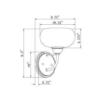 A thumbnail of the Forte Lighting 5732-01 Line Drawing