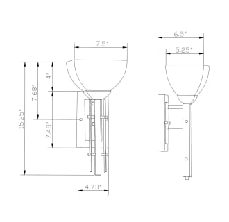 A thumbnail of the Forte Lighting 5744-01 Line Drawing