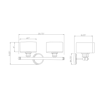 A thumbnail of the Forte Lighting 5748-02 Line Drawing