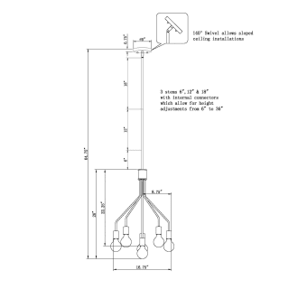 A thumbnail of the Forte Lighting 7086-06 Forte Lighting-7086-06-Line Drawing