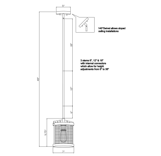 A thumbnail of the Forte Lighting 7119-01 Line Drawing