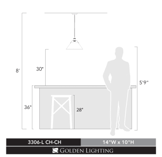 A thumbnail of the Golden Lighting 3306-L CH Alternate View