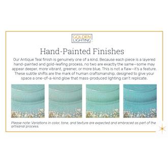A thumbnail of the Golden Lighting 0865-FM TEAL Hand Painted