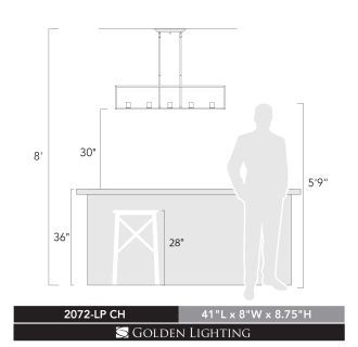 A thumbnail of the Golden Lighting 2072-LP Golden Lighting-2072-LP-Scale Image