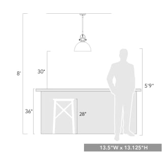 A thumbnail of the Golden Lighting 3118-L-OP Size to Scale Image