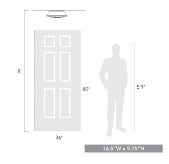 A thumbnail of the Golden Lighting 7312-FM16 Size to Scale Image