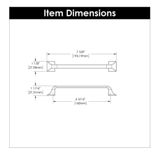 A thumbnail of the Hickory Hardware H076703 Dimensions