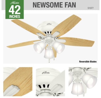 A thumbnail of the Hunter Newsome 42 Low Profile 3 Light Hunter 51077 Ceiling Fan Details